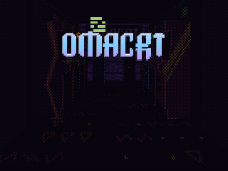 The wordmark flying to the far wall.
