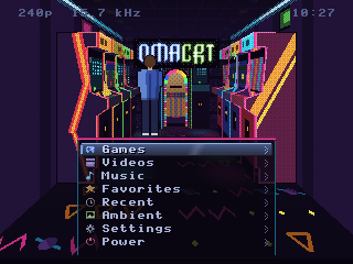The living hall on the canvas, with the jukebox that was dropped.