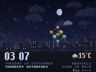 A thunderstorm at three in the morning.